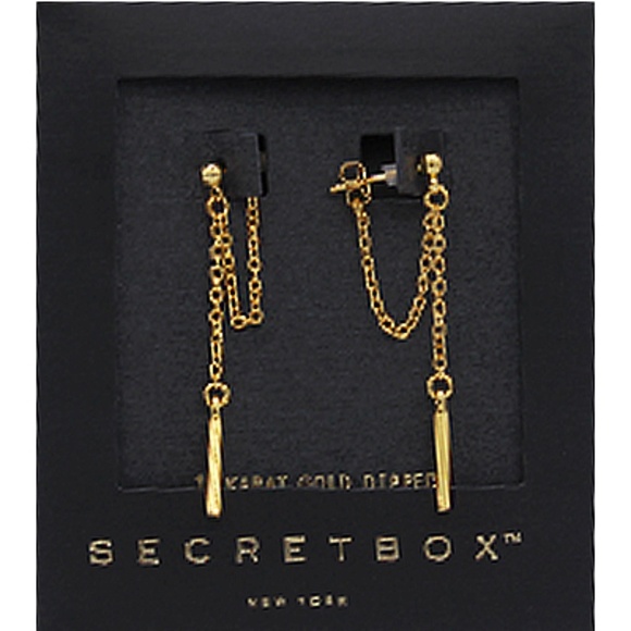 Chain Link Bar Drop Earrings - Picture 1 of 1